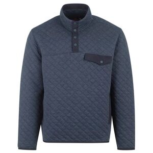 NWT Ridgecut Men's Quilted 3/4-Snap Pullover Fleece Sweatshirt Size Medium